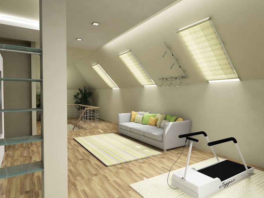 Интерьер мансарды