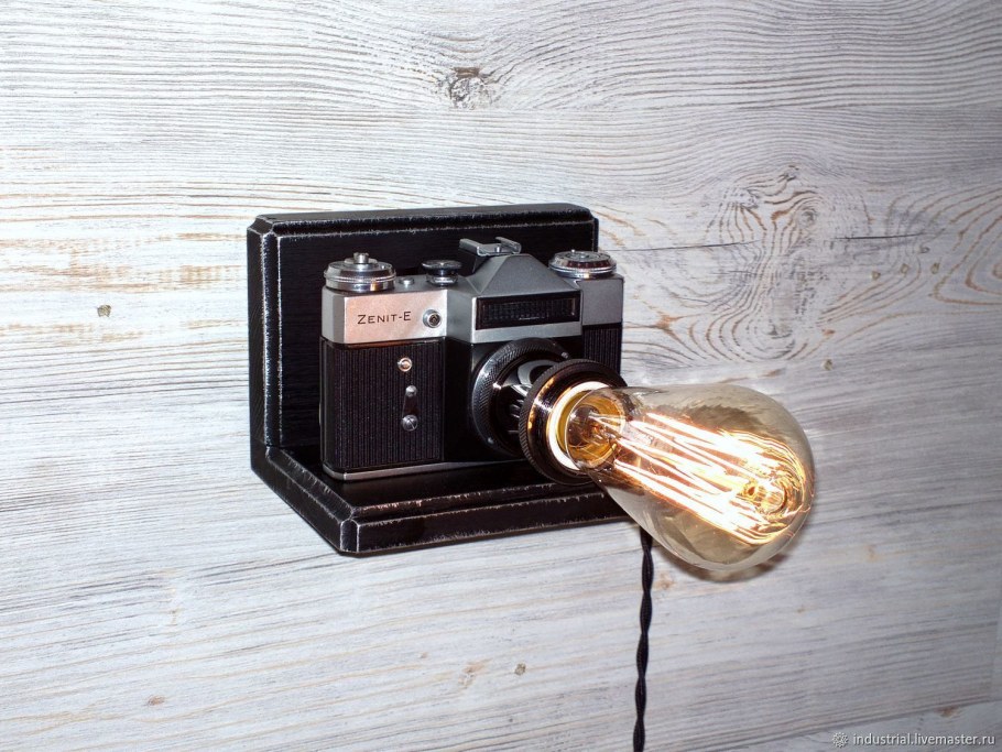 Светильники в стиле лофт из фотоаппарата
