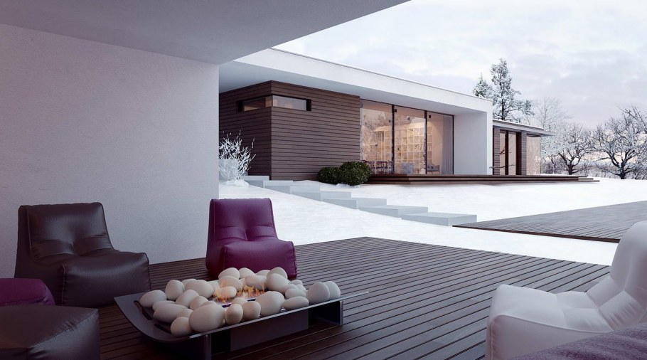 Коттедж в стиле Минимализм одноэтажный