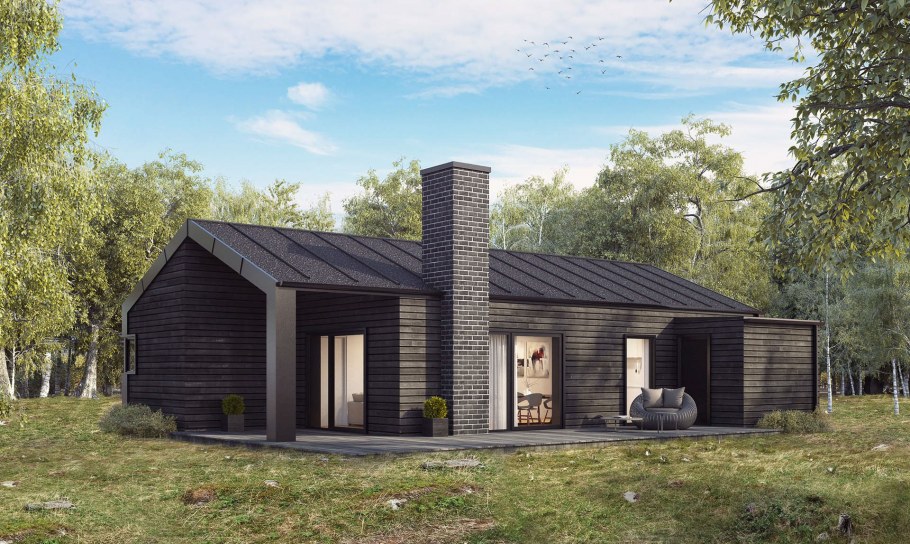 Баня в скандинавском стиле барнхаус