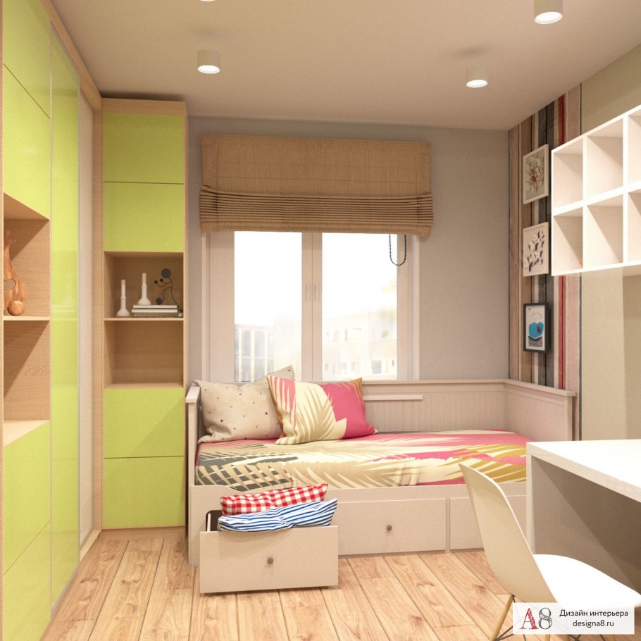Детская комната на узкой лоджии