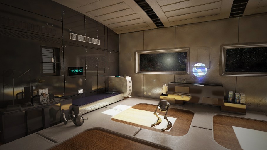 Комната в футуристическом стиле