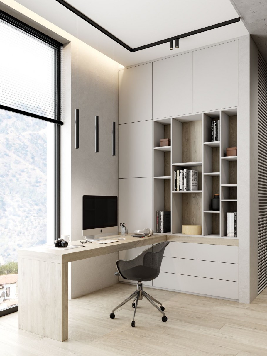 Интерьер небольшого кабинета