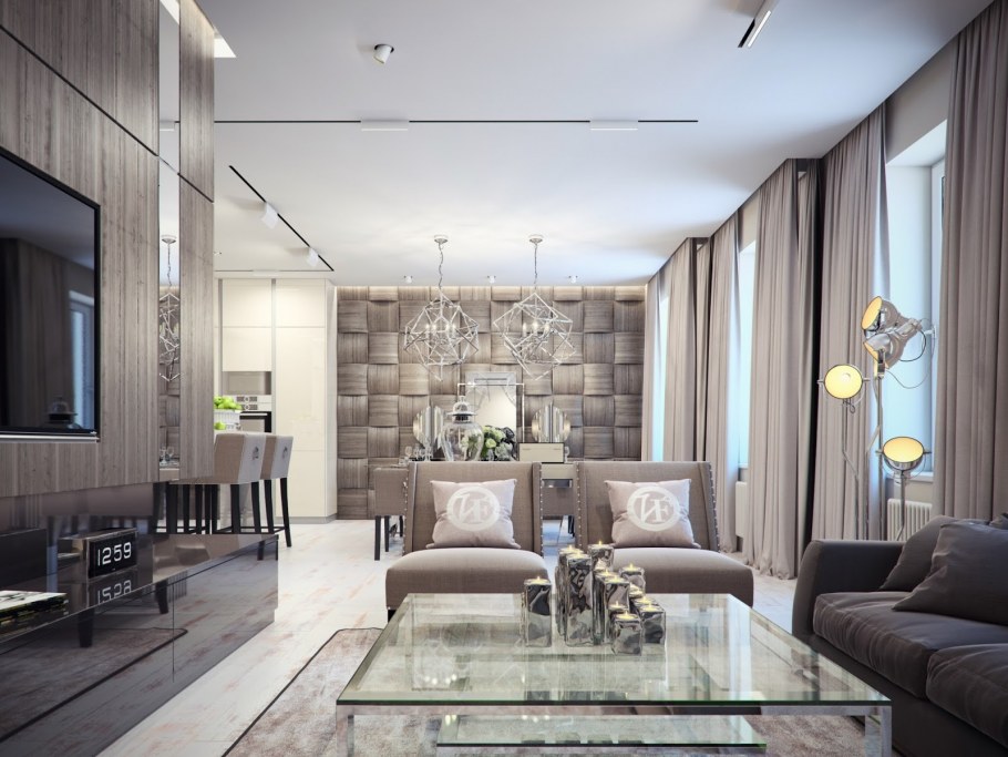 Рендер интерьера однушки