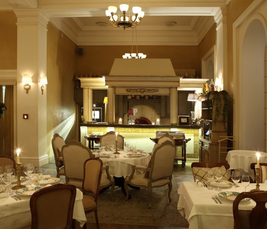 Неоклассика в интерьере кафе