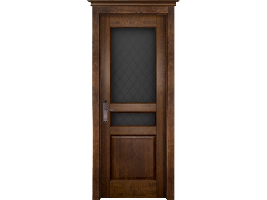 Дверь массив ольхи Ока Валенсия ДГ античный орех