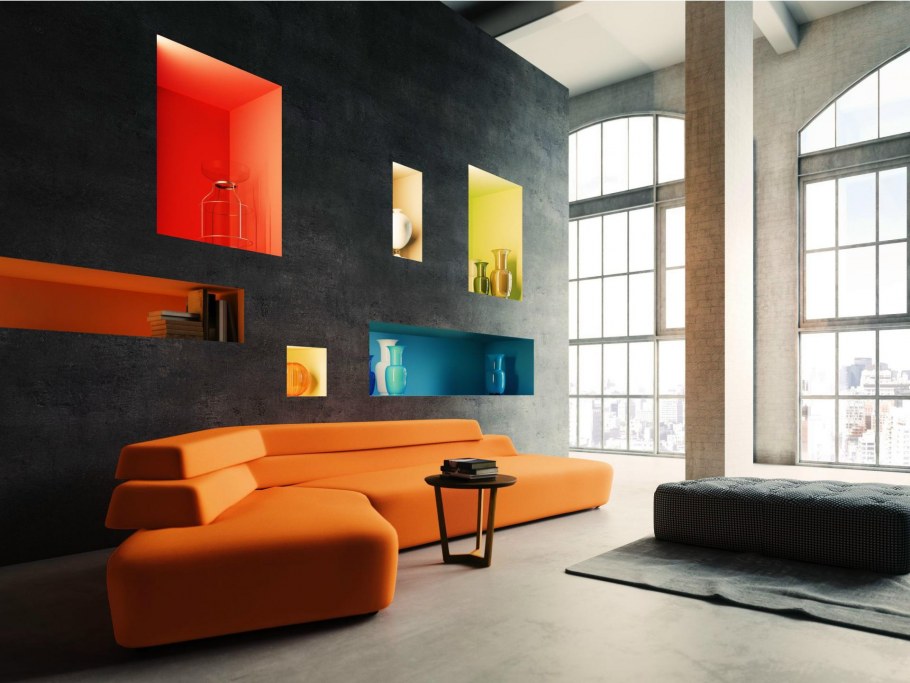 Сочетание фиолетового коричневого и зеленого