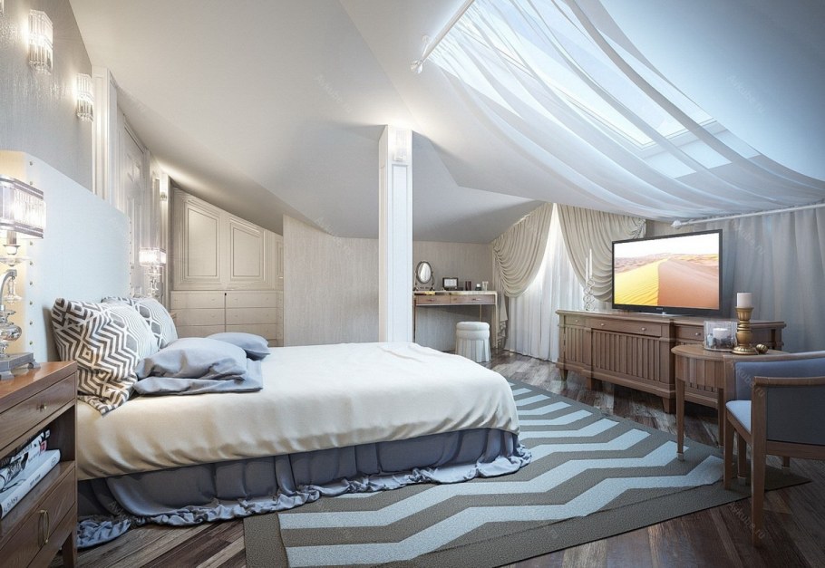 Яркая спальня в доме