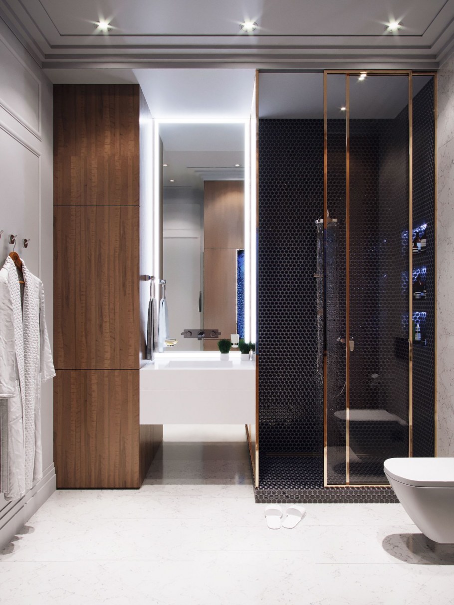 Современная душевая комната