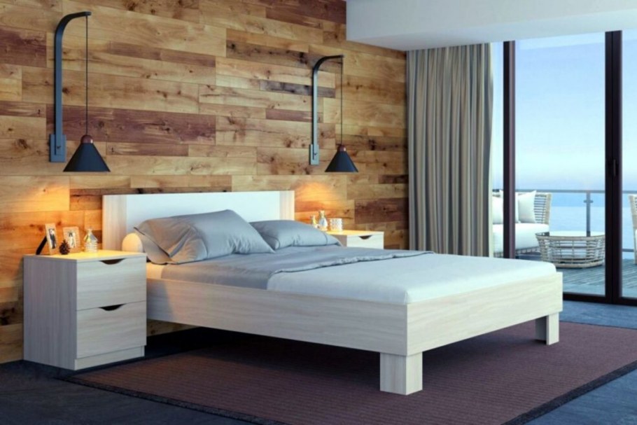 Стеновые панели для спальни из дерева