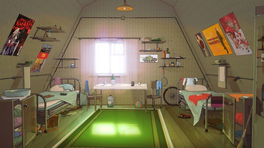 Спальня гача лайф ночью аниме