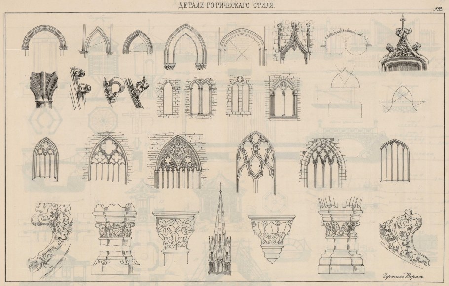 Готика архитектура чертежи