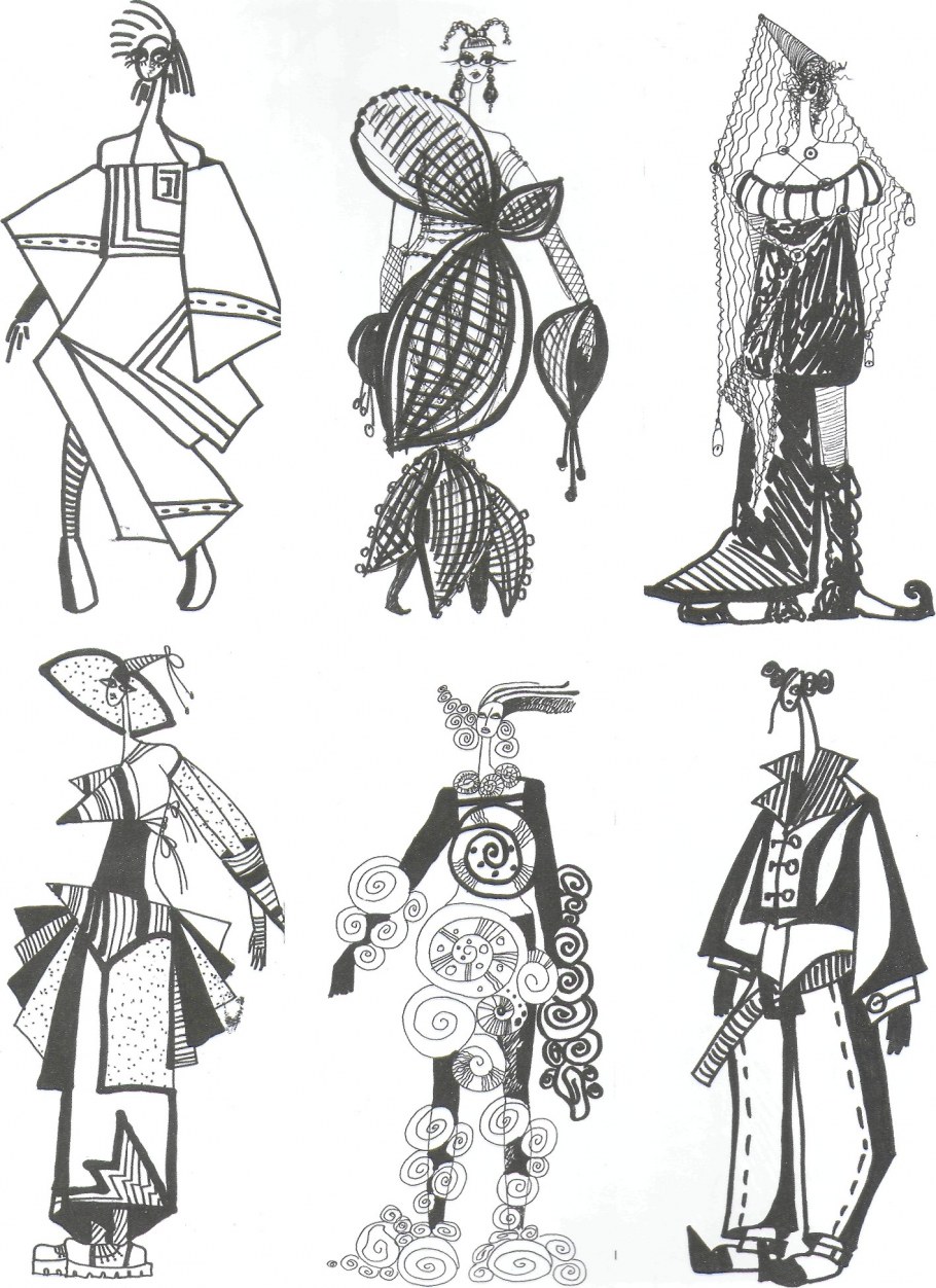 Наброски театральных костюмов