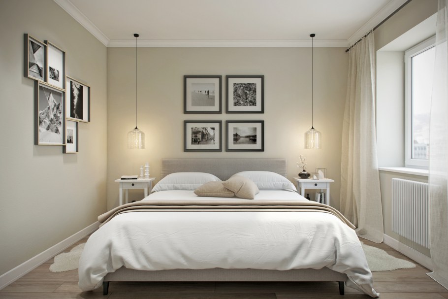 Спальня в скандинавском стиле 12 кв.м