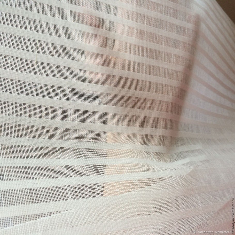 Тюль лен с мережкой