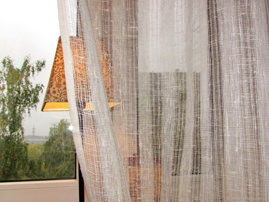 Льняной тюль вуаль