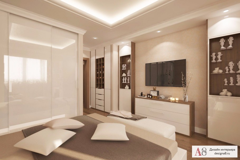 Спальня с гардеробной планировка