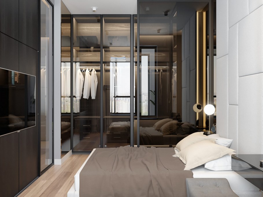 Спальня с гардеробной