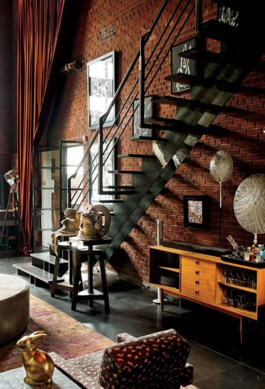 Забежная лестница лофт