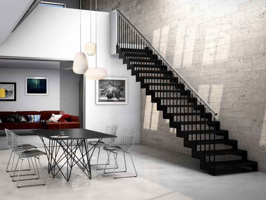 Деревянная лестница лофт