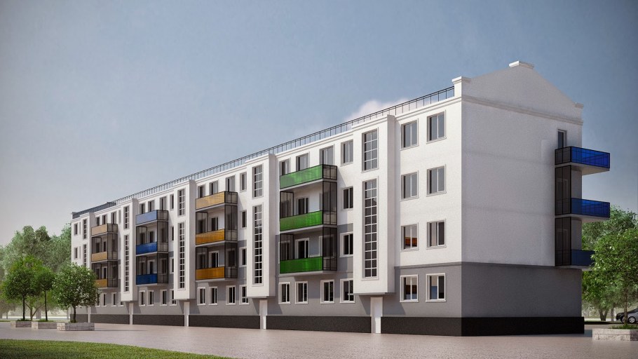 Цветовое решение фасадов жилых домов