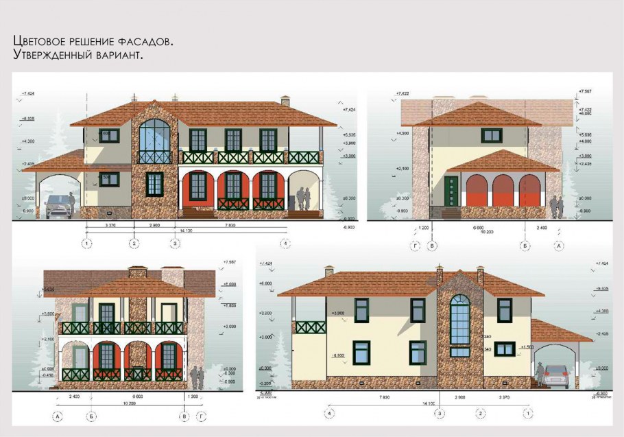Колористическое решение фасадов