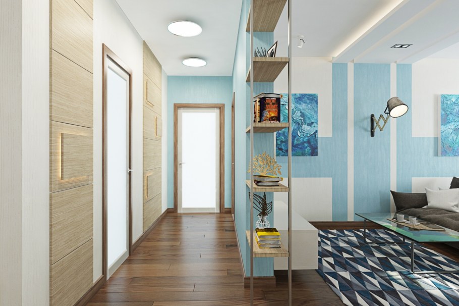 Коридор в мятном цвете