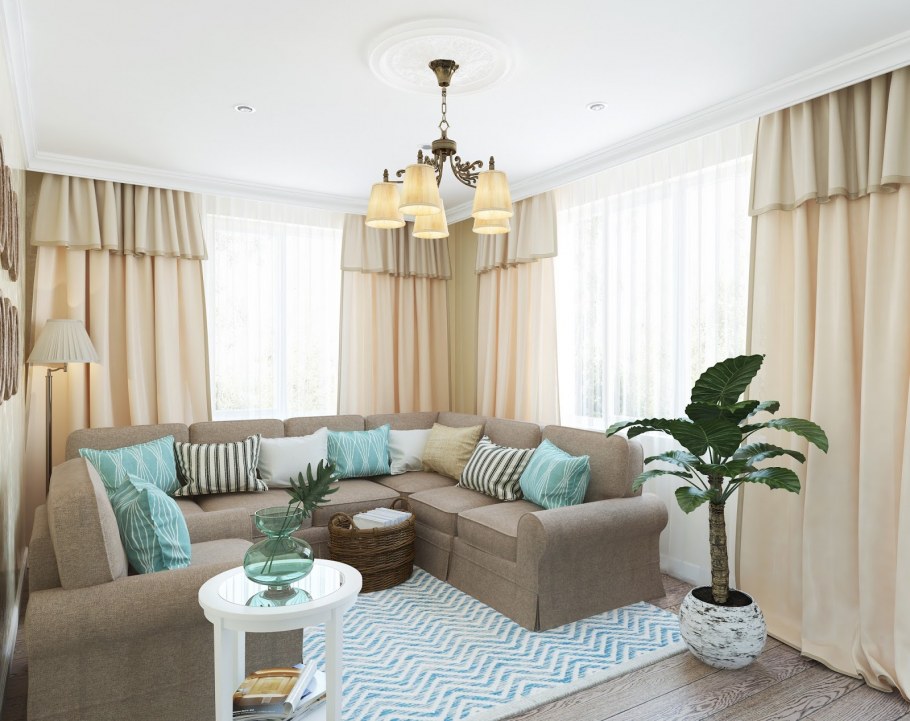 Зона ТВ В гостиной в современном стиле 2020