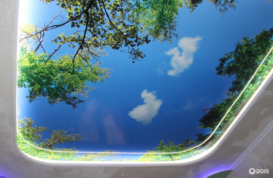 Натяжные потолки с рисунком