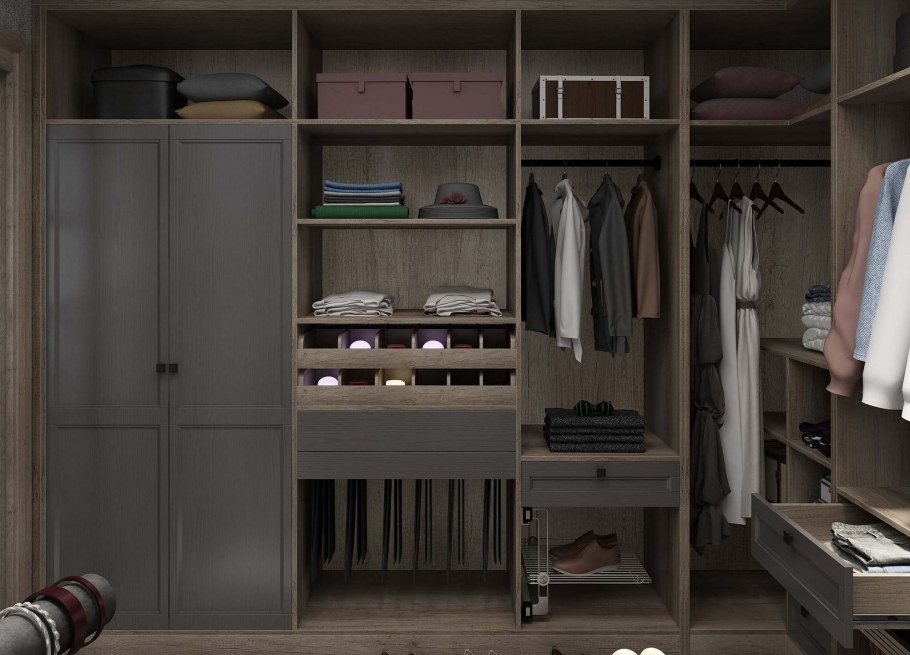 Гардеробные из дерева
