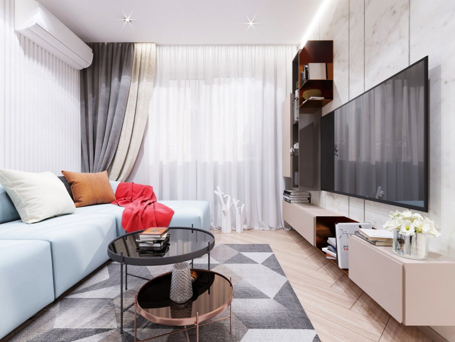 Современные гостиные в хрущевках