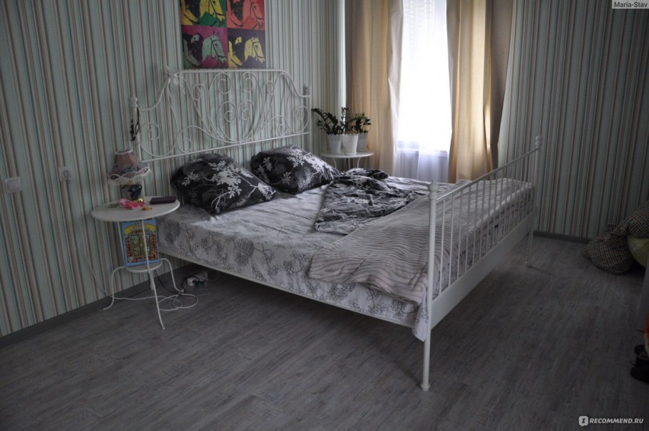 Кровать ЛЕЙРВИК 140*200 В интерьере