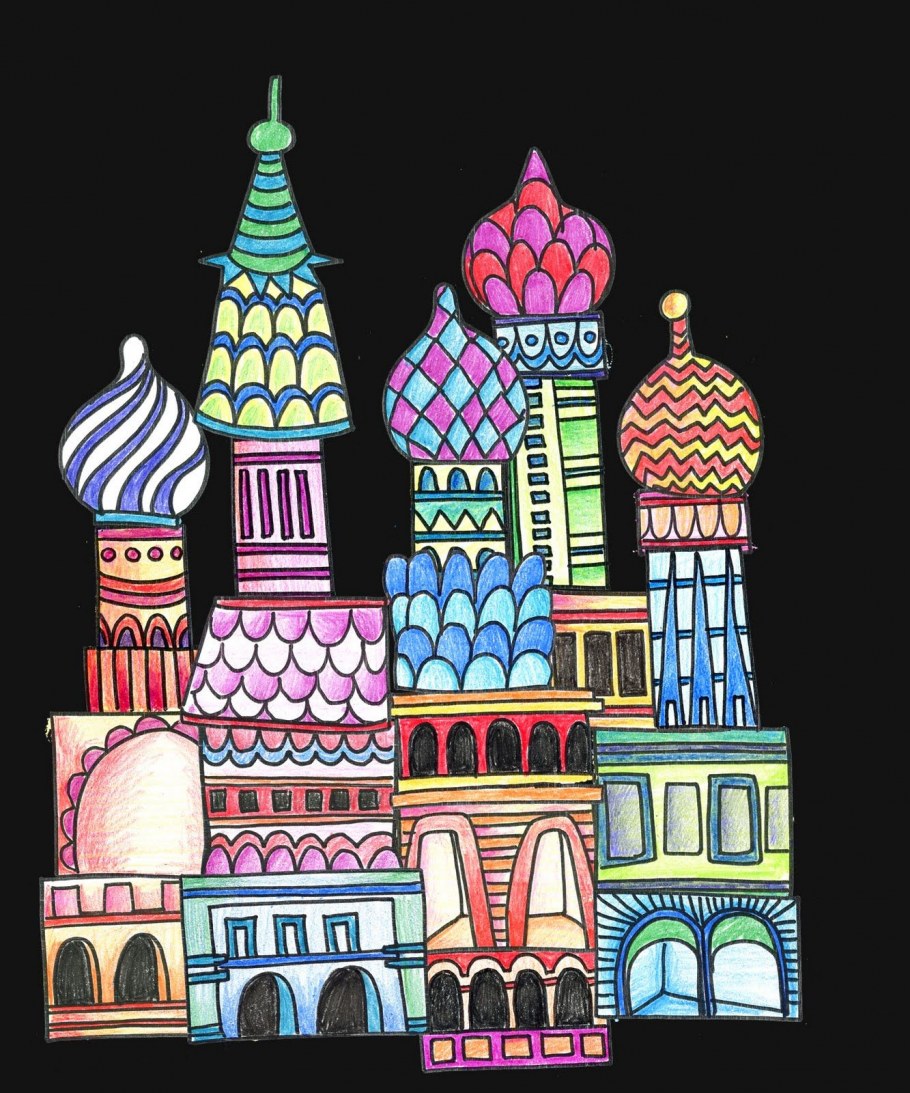 Стилизация архитектуры Василия Блаженного храм