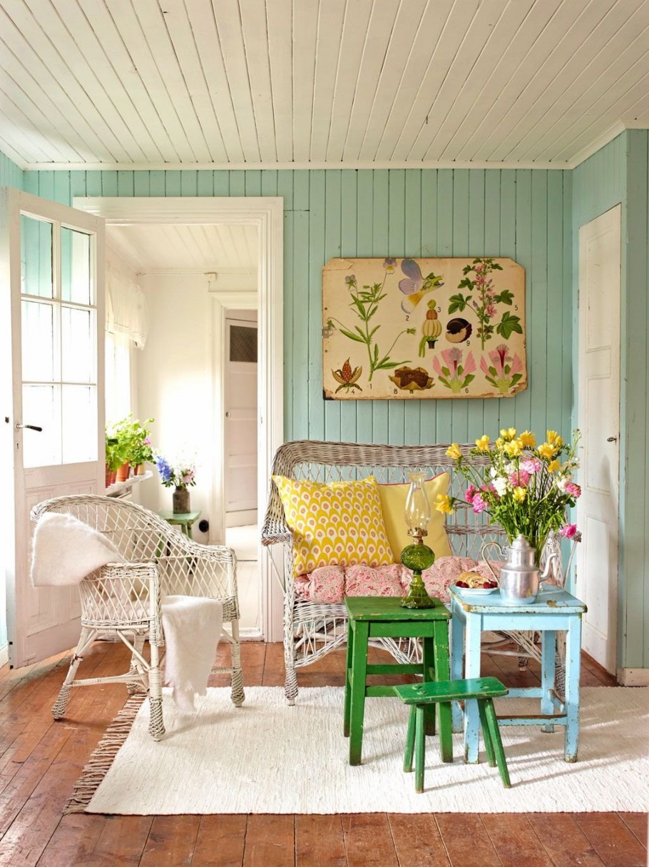 Крашеная вагонка в интерьере