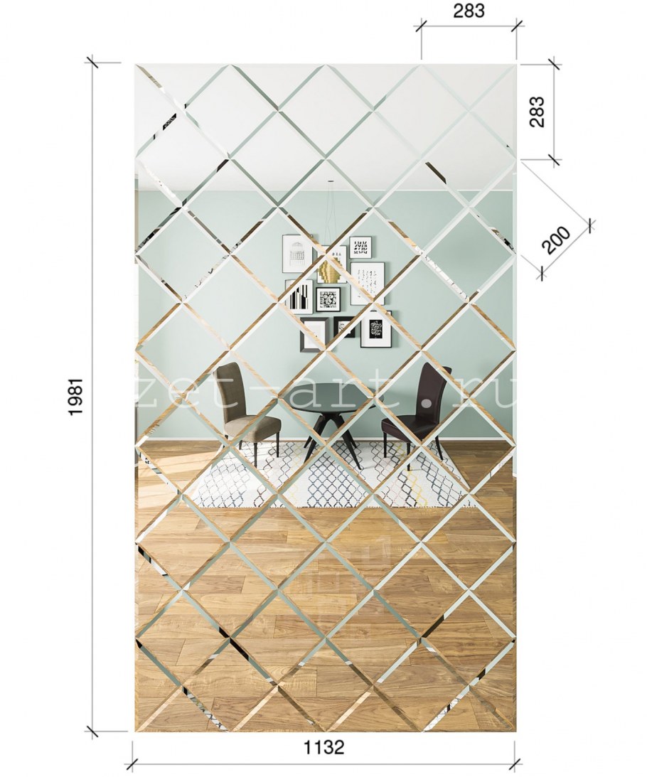 Фацетное зеркало арт деко