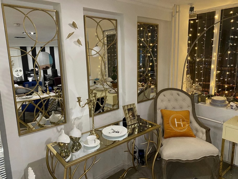 Зеркальное панно с фацетом