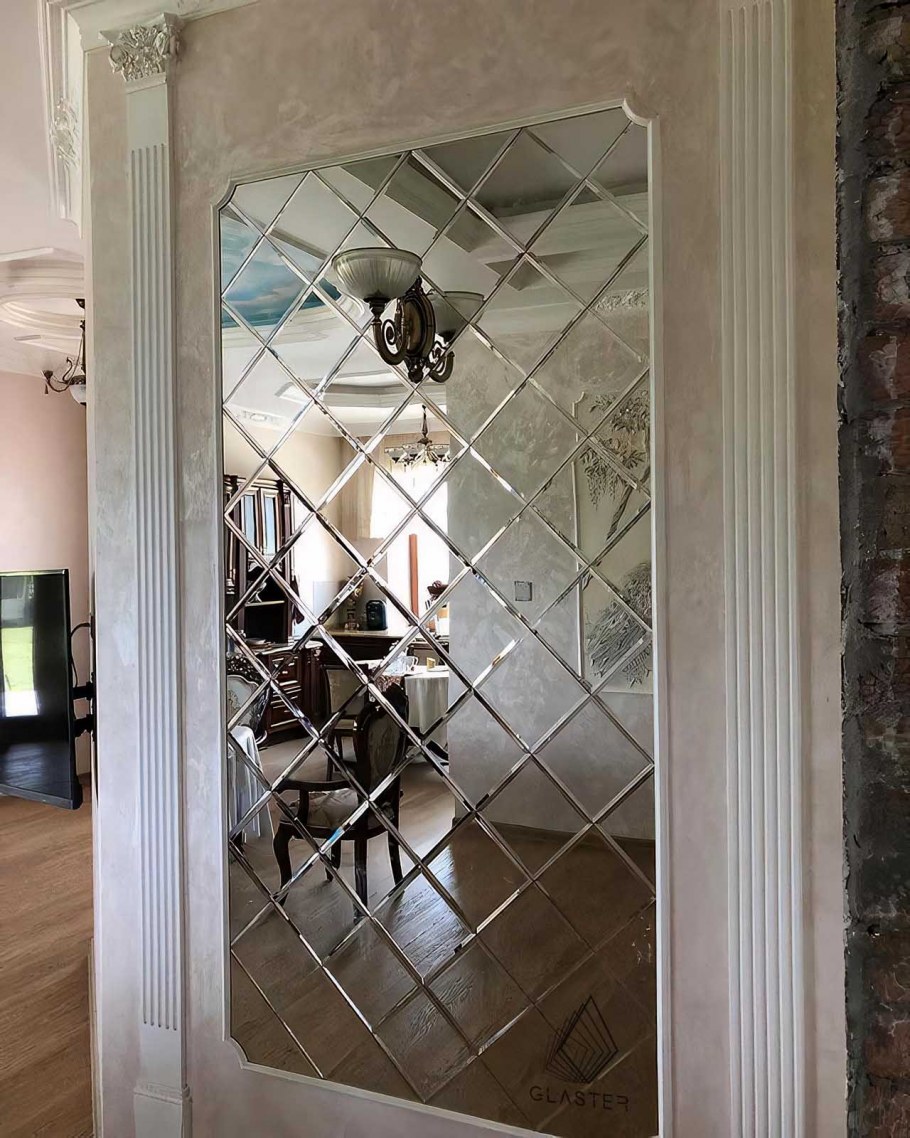 Зеркальное панно в прихожей