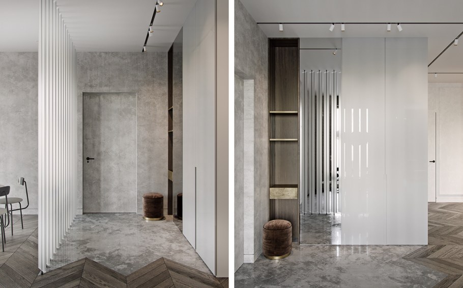 Прихожая с БВ стиле Контемпорари