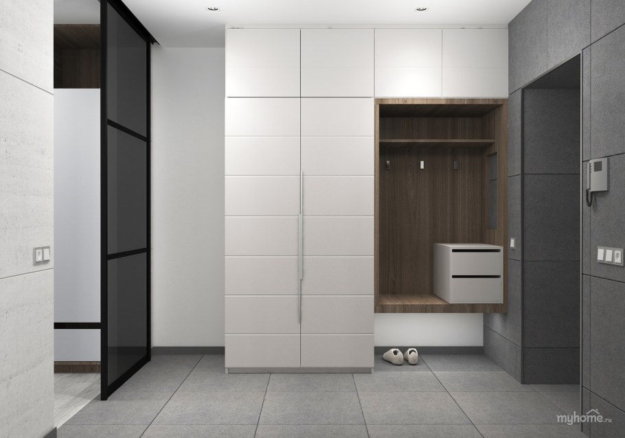 Прихожая 6 кв в стиле Контемпорари