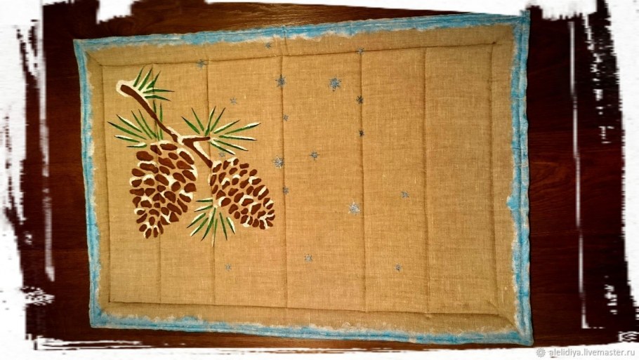 Льняной ковер