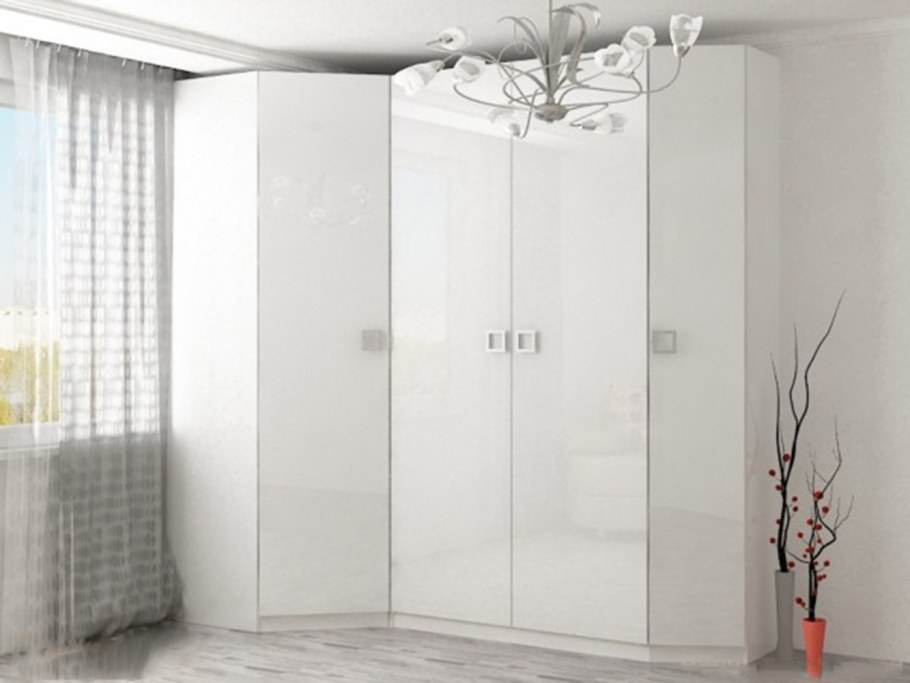 Шкаф угловой Версаль белый глянец