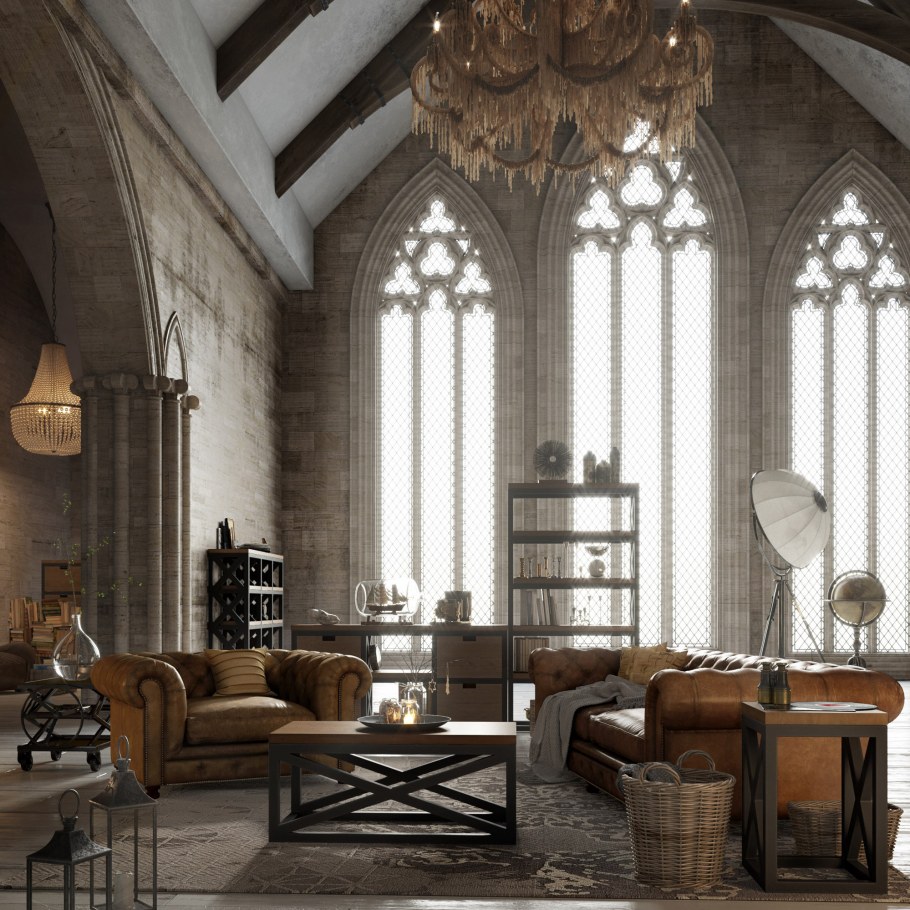 Будуар Викторианская Готика интерьер