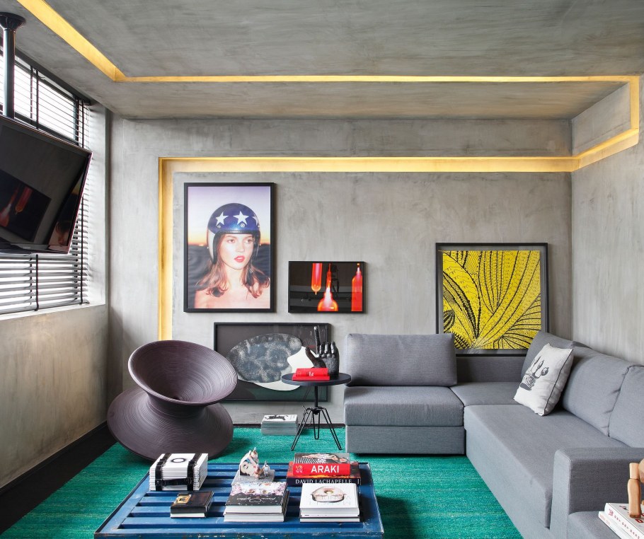 Лофт бетонные стены