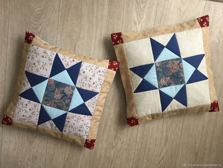 Наволочка звезда пэчворк