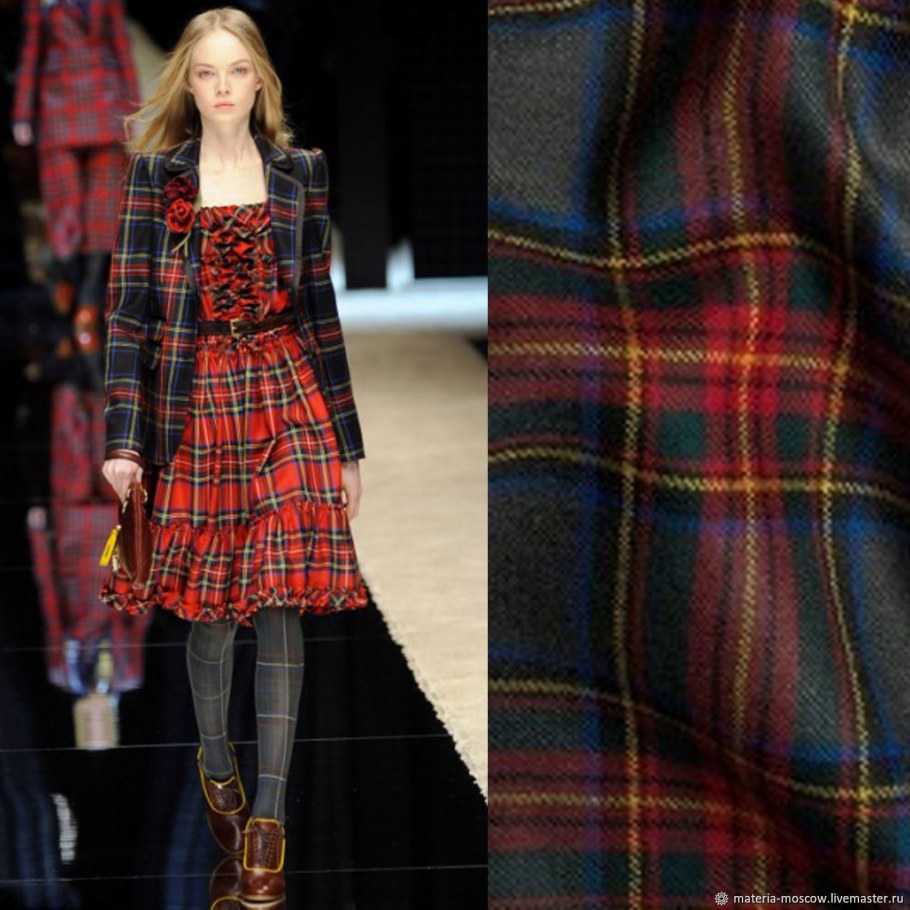 Подкладочная ткань в клетку