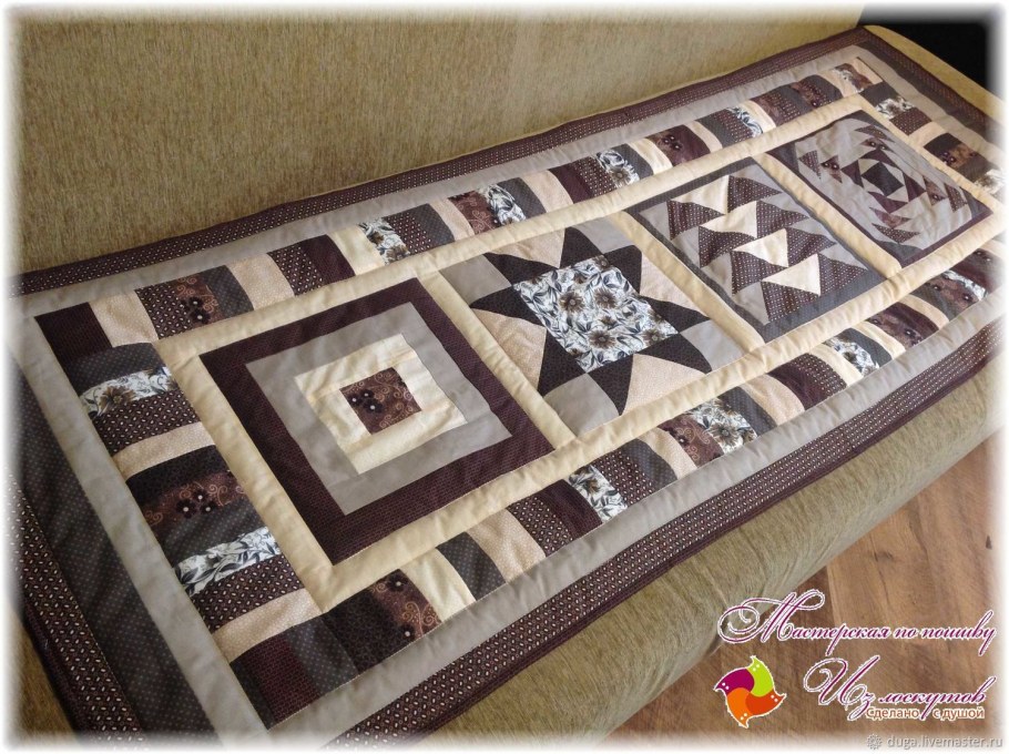 Лоскутное джинсовое покрывало