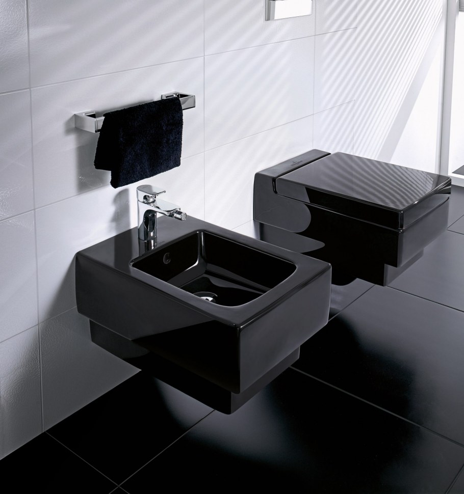 Унитаз подвесной ARTCERAM Blend blv001 черный с белым