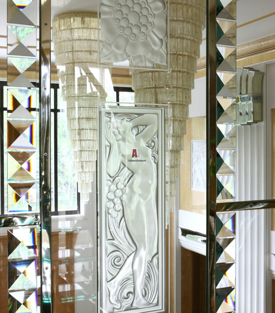 Витраж в интерьере ар деко