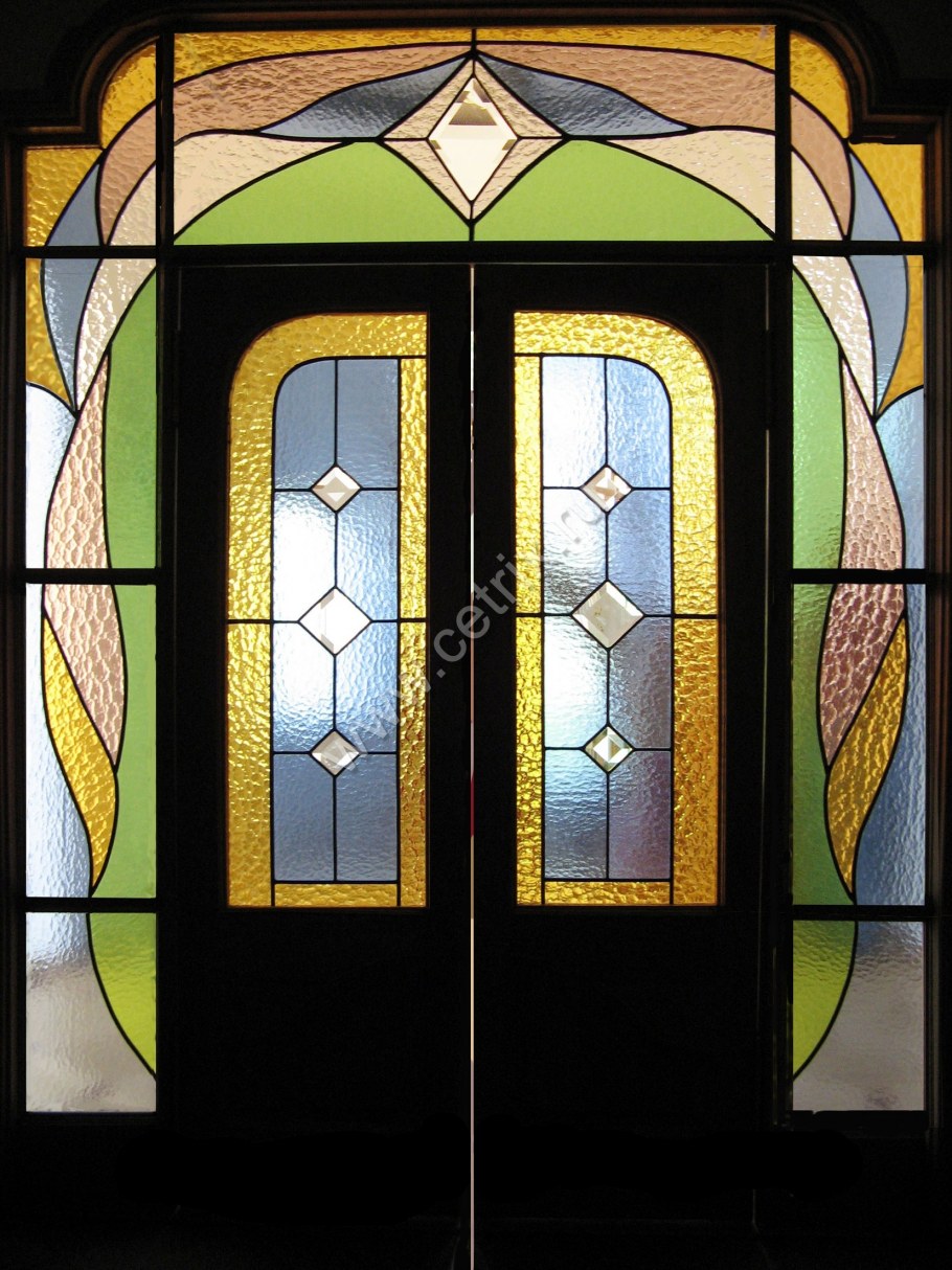 Витражные двери ар нуво