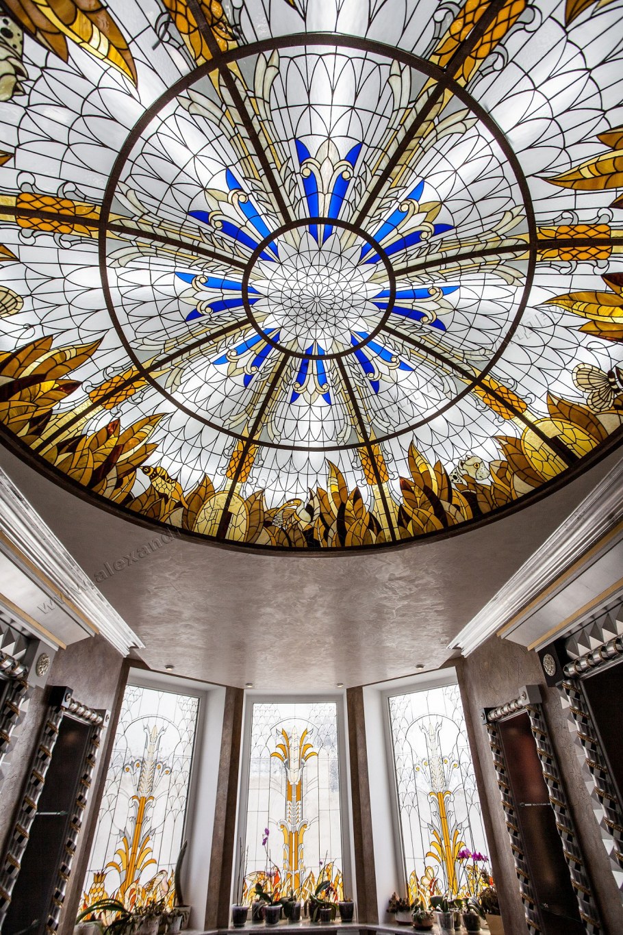 Ар деко витраж купол